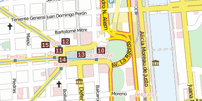 Stadtplan Casa Rosada Buenos Aires
