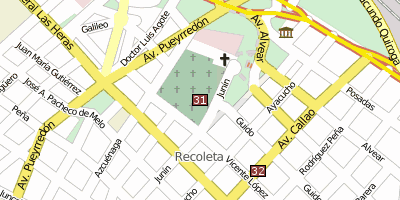 Friedhof La Recoleta Buenos Aires Stadtplan