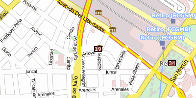 Stadtplan Museo de Arte Hispano Fernández Blanco